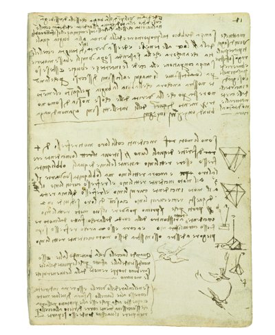 Codex on the Flight of Birds, Folio 11 Recto by Leonardo da Vinci